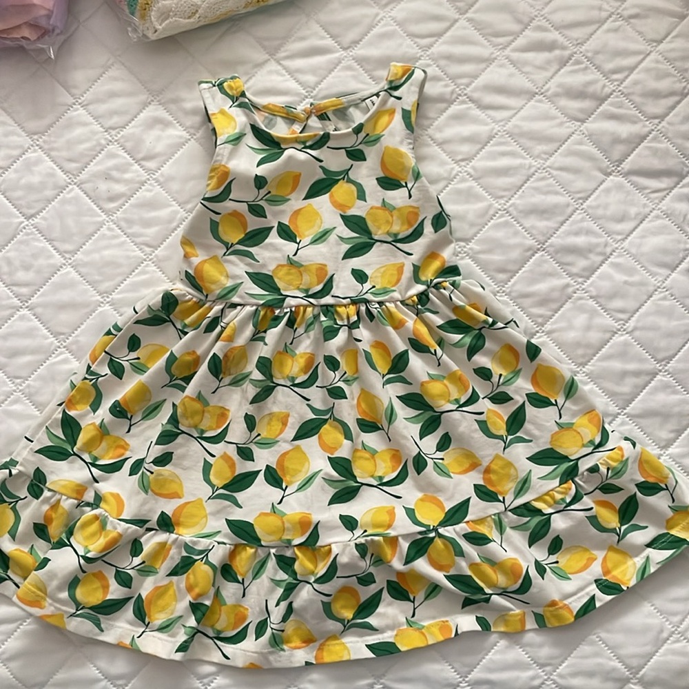 Janie and Jack White Lemon Everyday Dress 2T